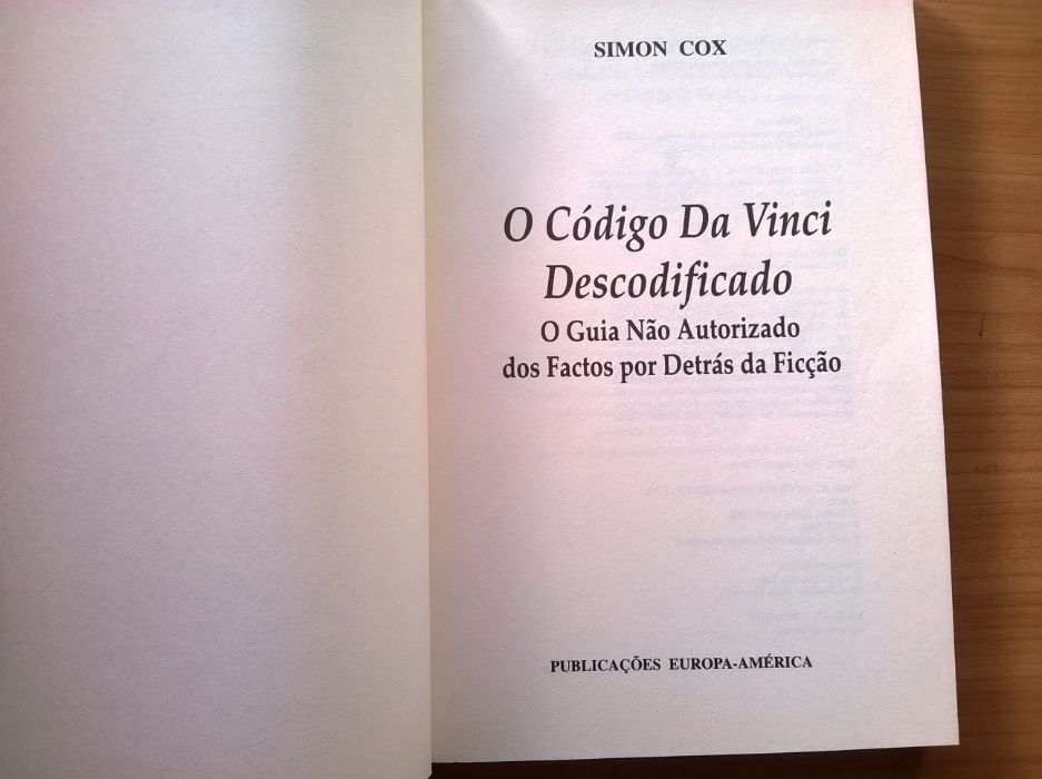 O Código Da Vinci Descodificado - Simon Cox