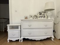 Komoda styliwa biała stolik nocny 2 szt