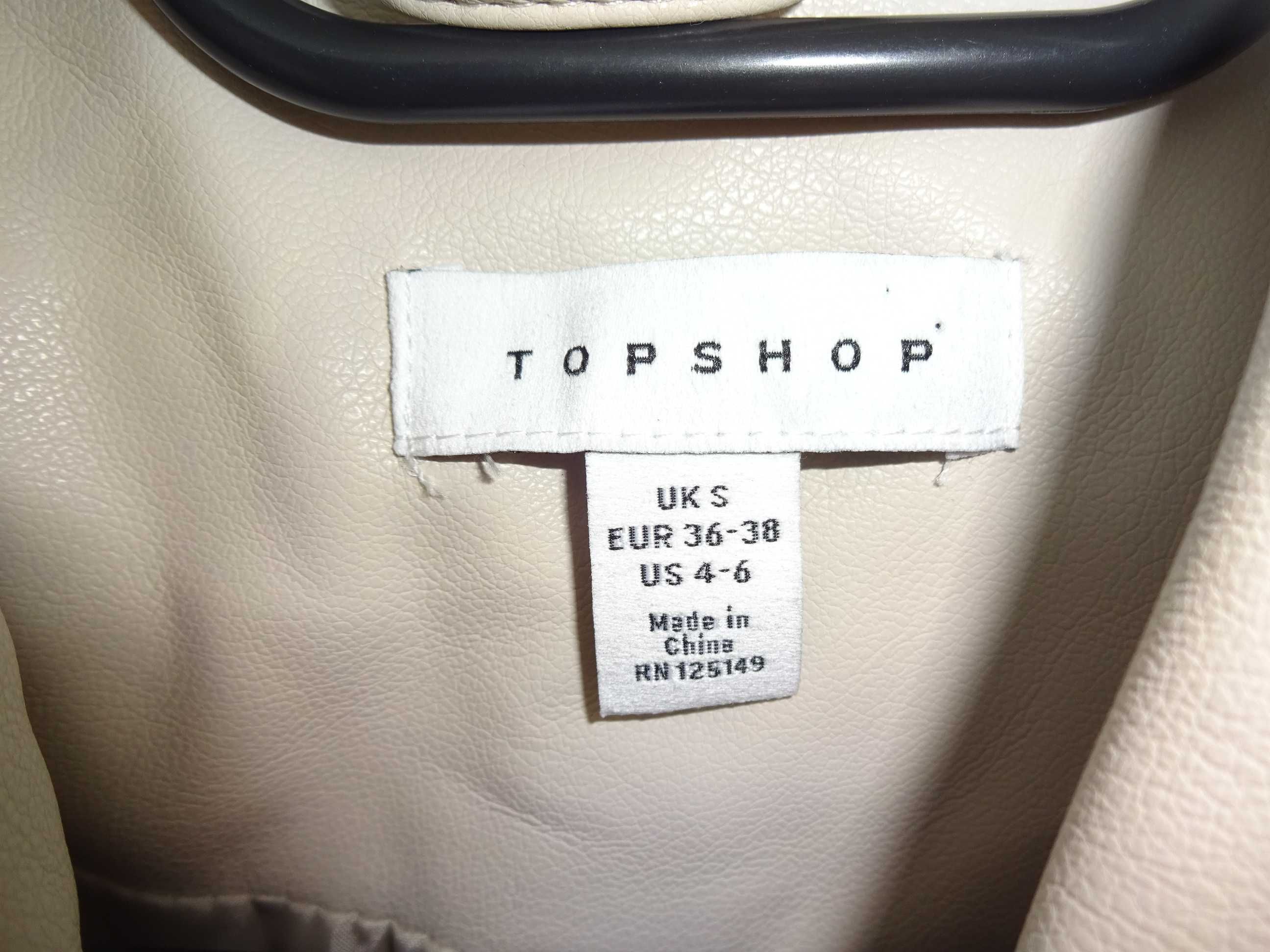 płaszczyk ze skóry ekologicznej Topshop rozm. 36-38