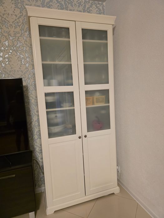 Ikea witryna biała Liatorp . Biblioteczka  Kredens
