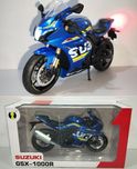 SUZUKI GSX-1000R модель мотоцикла 1:9 со светом, металл. Синий