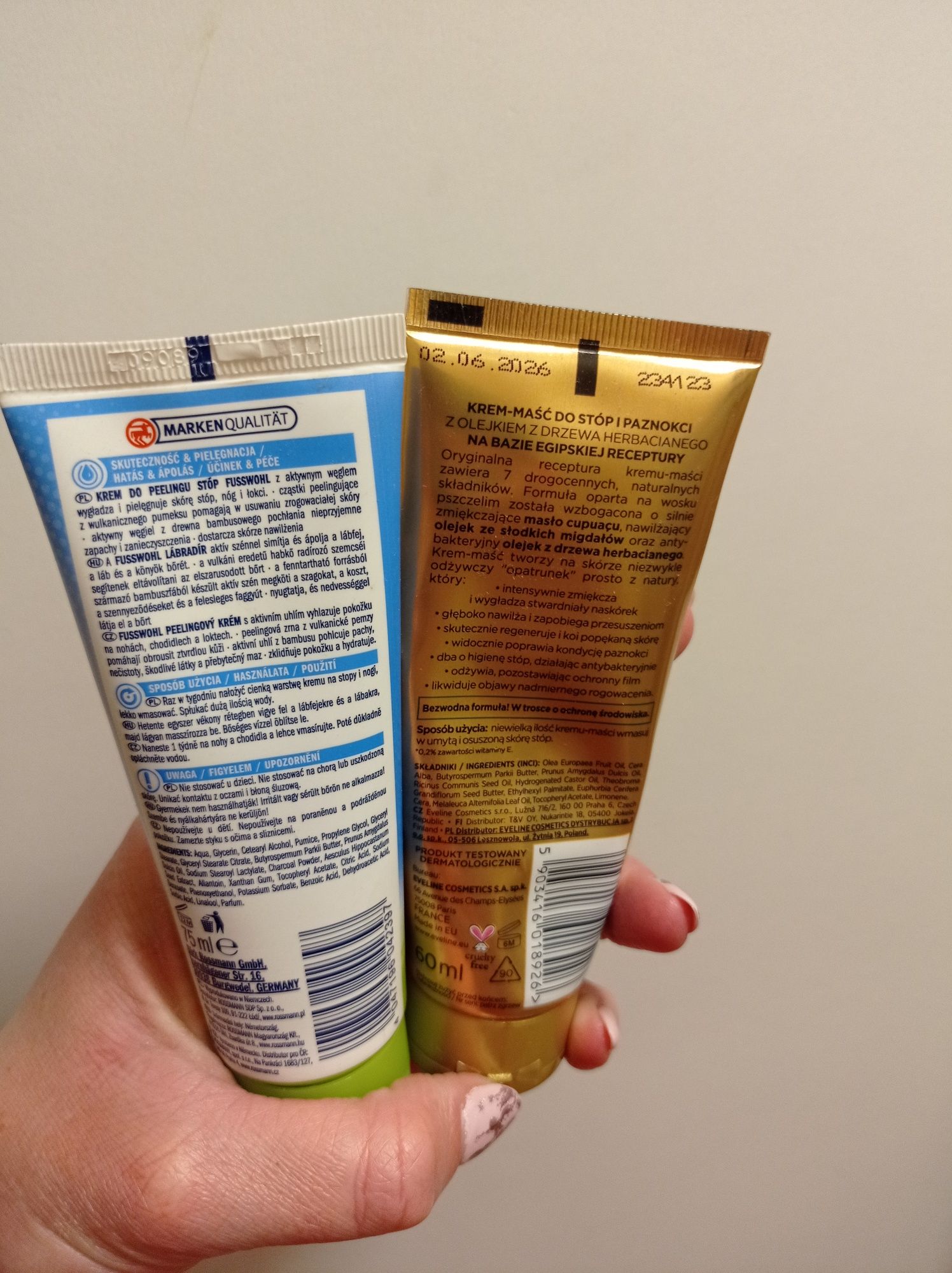 Sól do stóp Nivezione+Krem do stóp Eveline + peeling węglowy