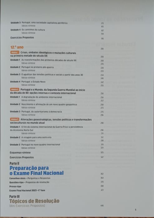 Livro de preparação para o exame de História A