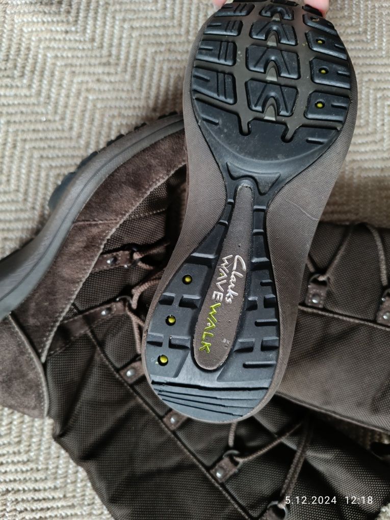 Kozaki śniegowce damskie Gore tex Clarks 37 wełna