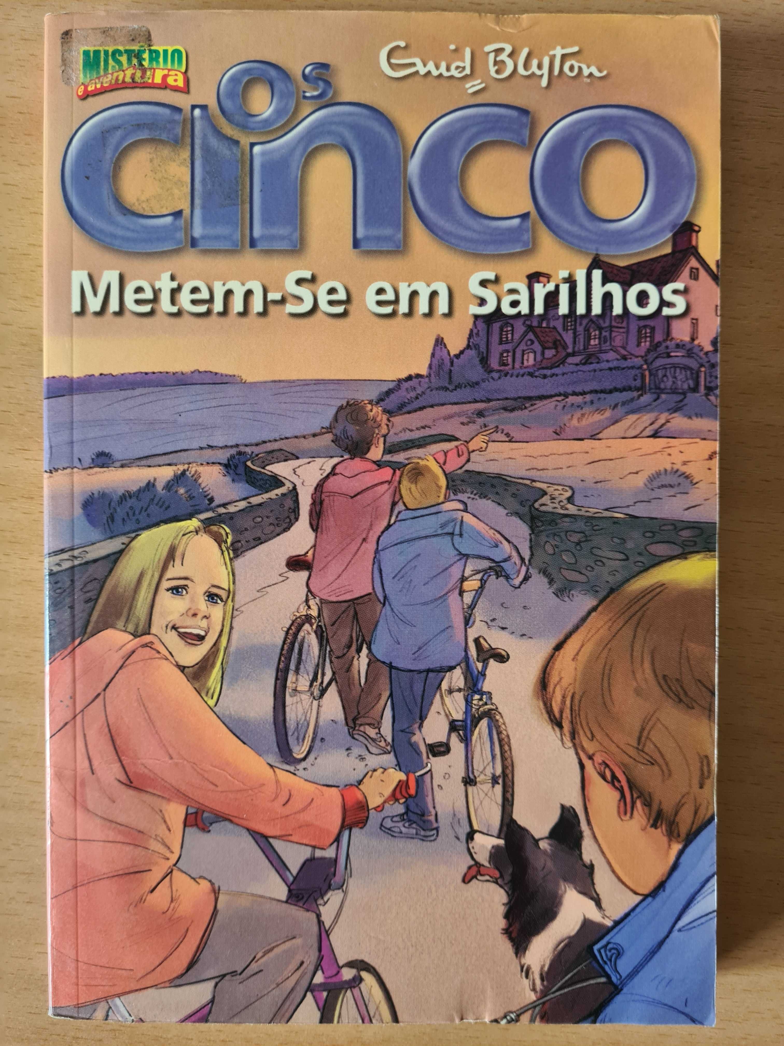 Livro "Os Cinco Metem-se em Sarilhos" de Enid Blyton