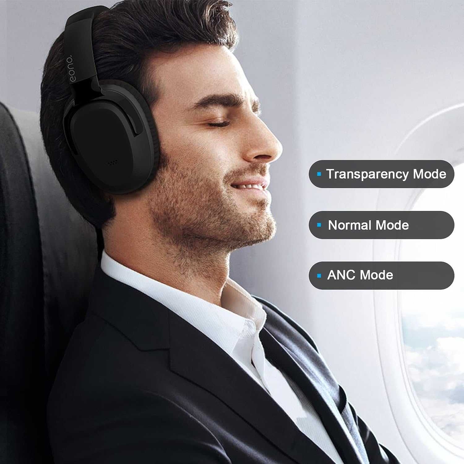 60 Horas Headphones Auriculares Bluetooth Wireless ANC Noise Canceling
