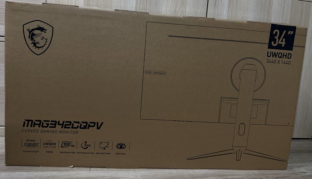 Monitor MSI MAG342CQPV 34” zakrzywiony