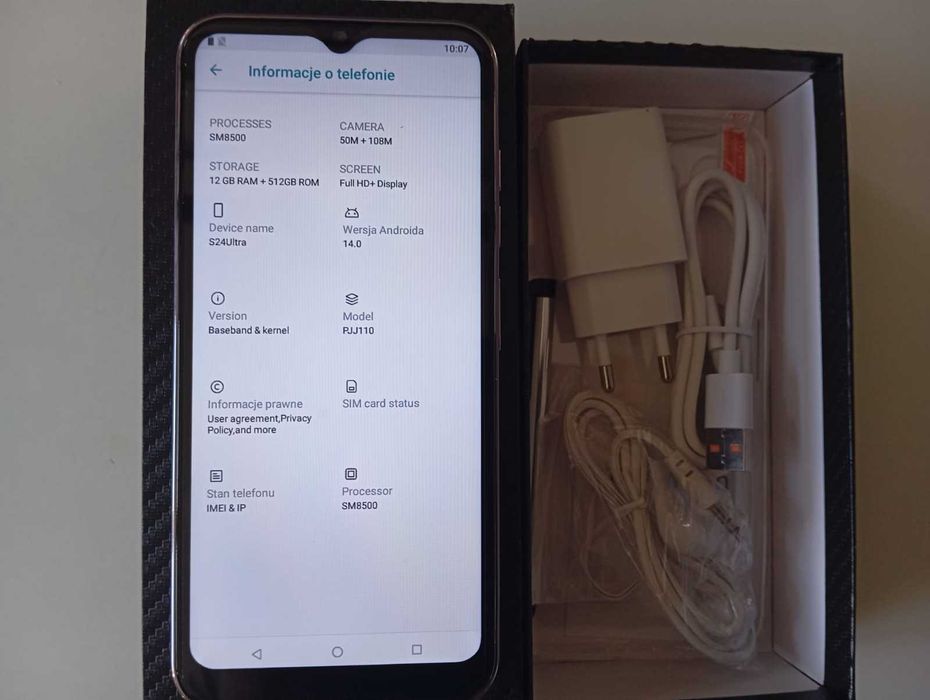 Telefon s24 ultra  7.3hd 12gb/512 Nowy zestaw