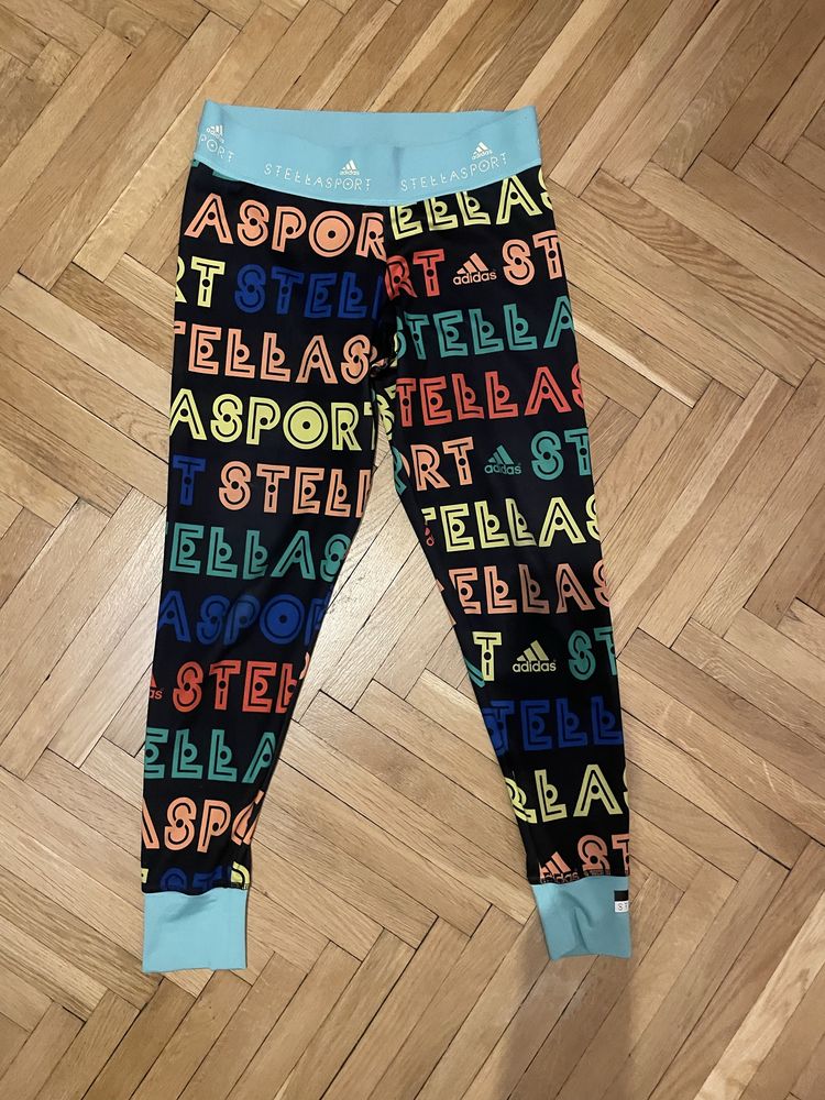 Stella McCartney adidas legginsy sportowe kolorowe