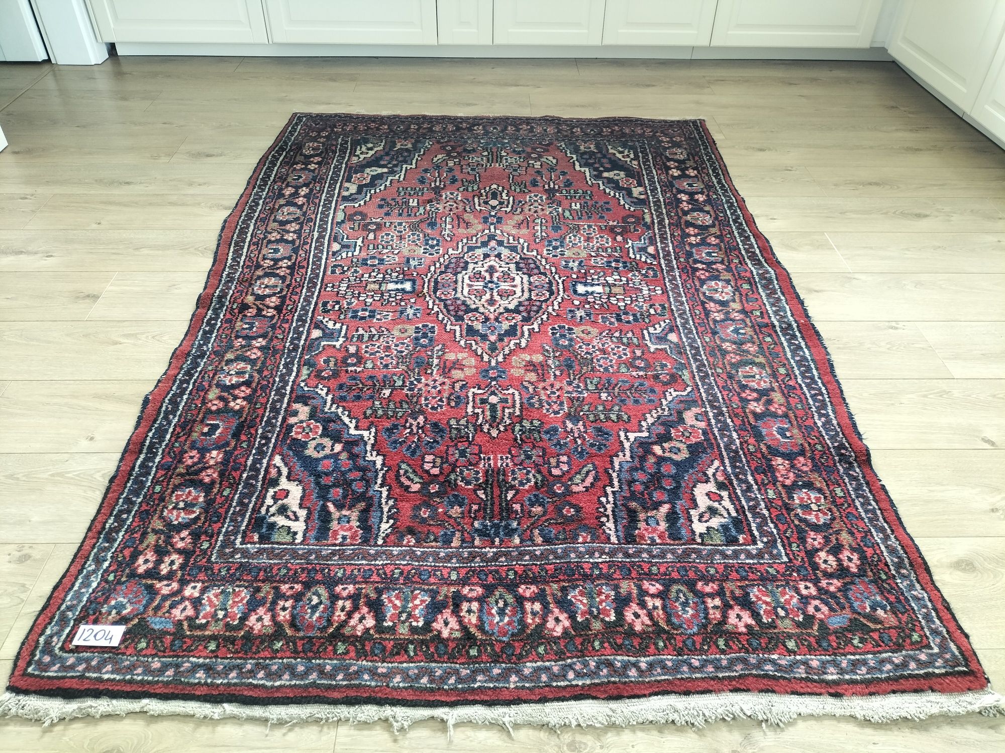 Przepiękny antyczny Irański wełniany dywan Hamadan 130x200cm nr 1204