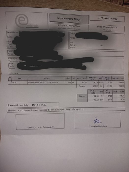 Oryginalny toner Brother TN-2411