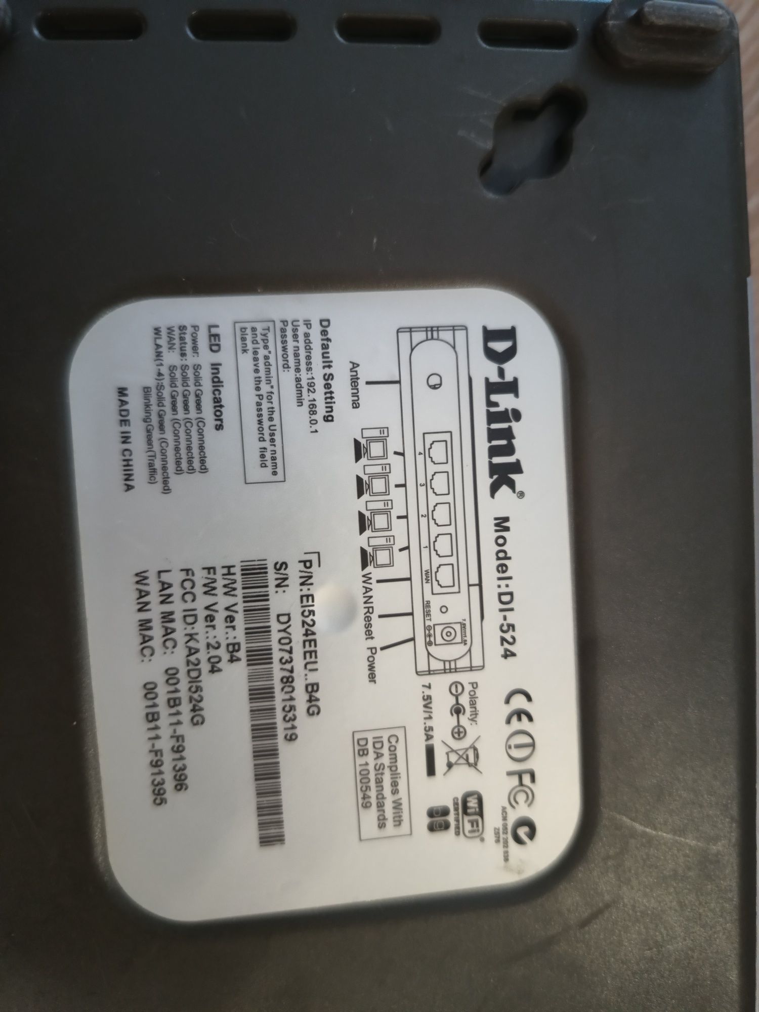 Router WiFi D-Link DI-524 – używany