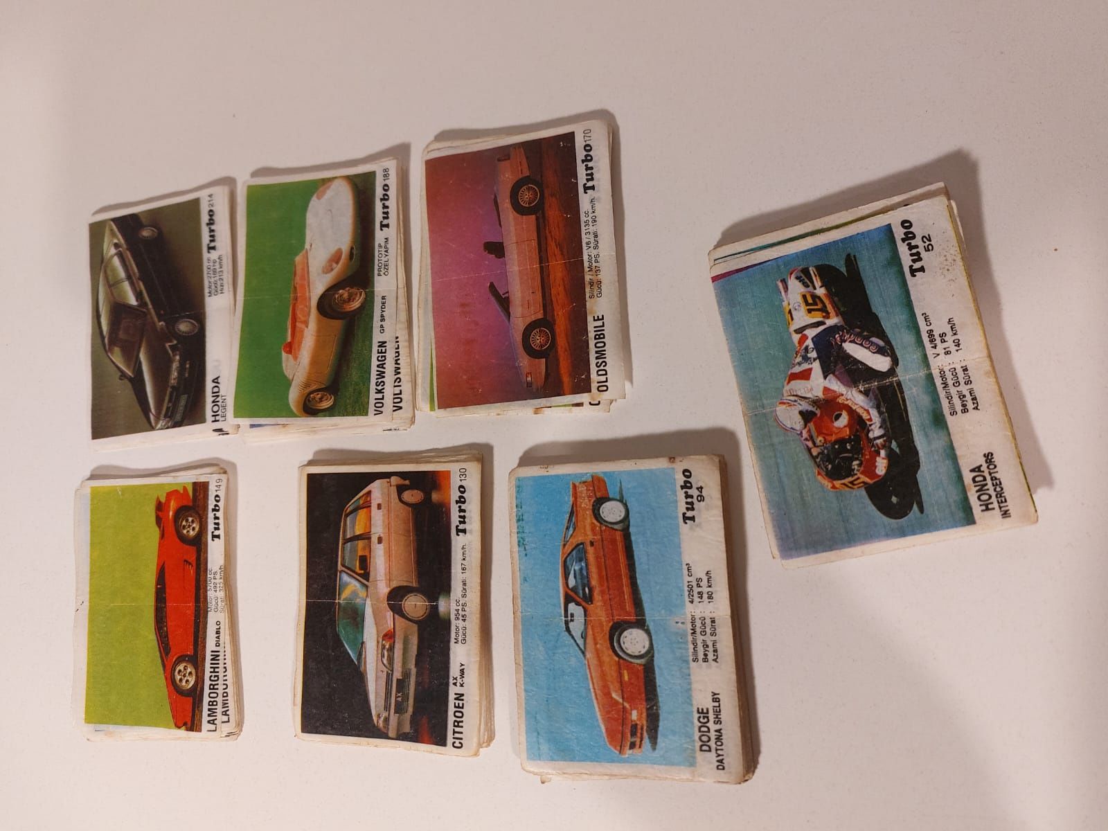 Karteczki z Gumy Turbo Samochody
