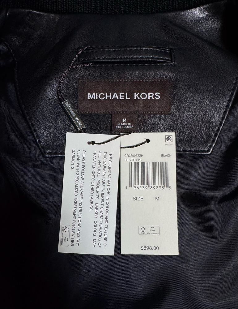 Michael Kors S/M $898 чоловіча шкіряна куртка