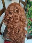Peruca sintética ruiva