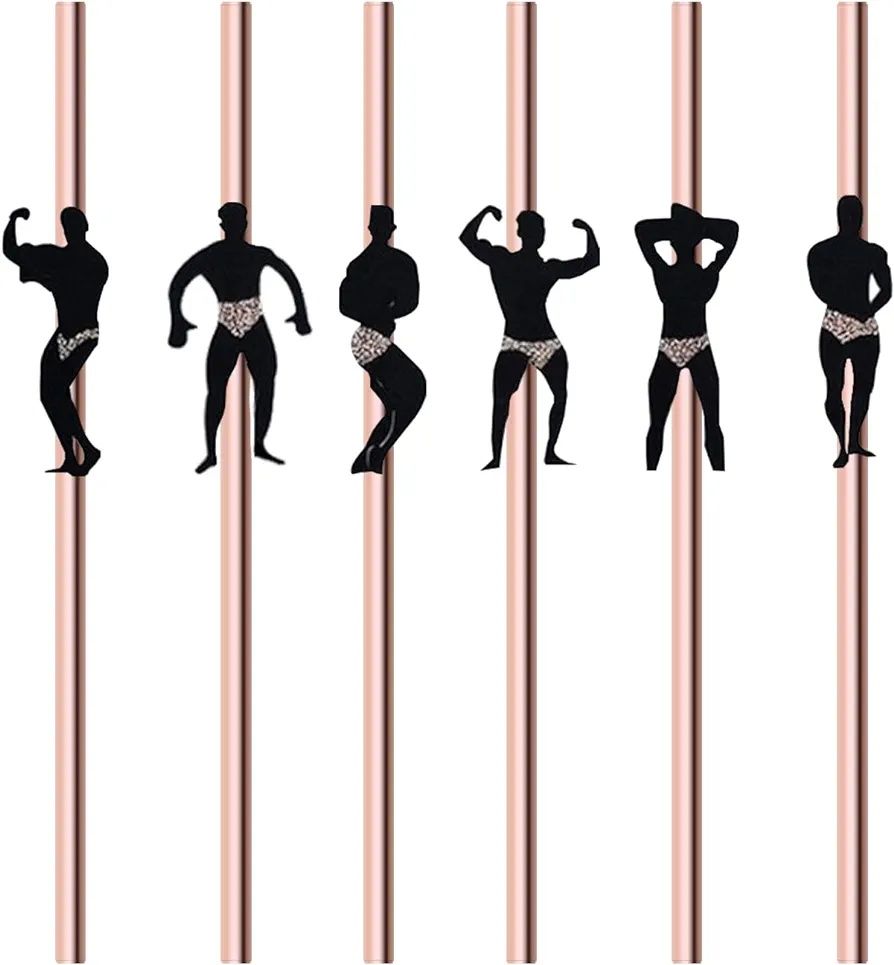 Despedida de solteira(o) / culturismo - palhinhas com modelo masculino