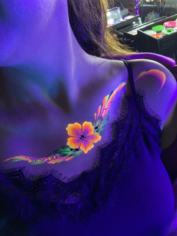 Fotobudka 360 UV/ścianka balonowa/tatuaże airbrush i bodypainting UV