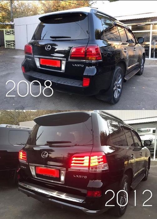 Рестайлинг обвес для Lexus LX570 с 2007 в 2012+ F-Sport бампер, фары