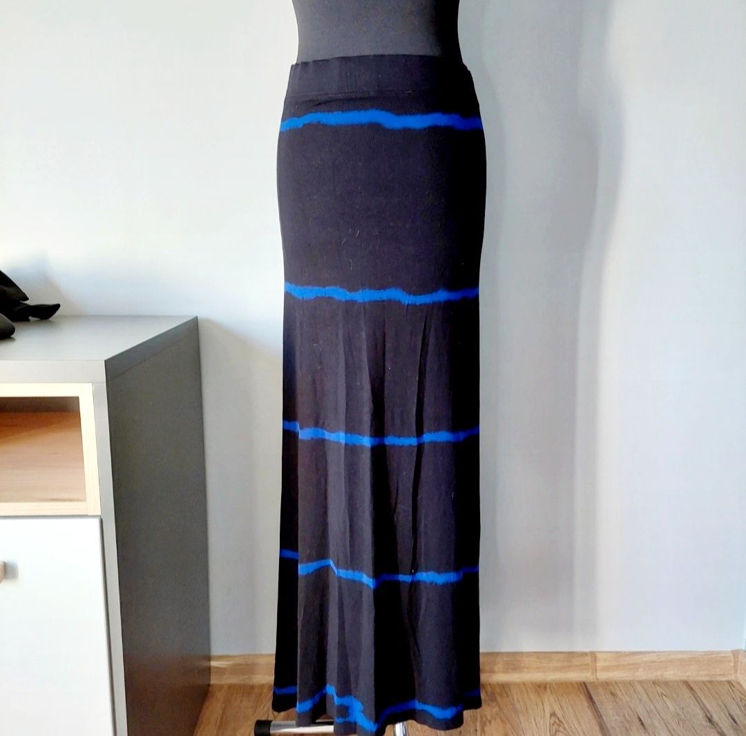 Długa spódnica czarna-kobalt ,Guess by Marciano, nowa S
