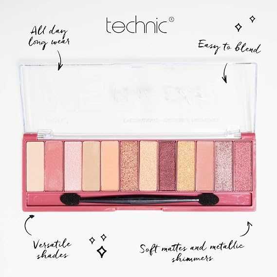 (NOVO, SELADO) TECHNIC: Paleta de Sombras Olhos "Mega 12 Paris Edit"
