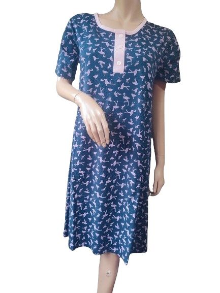 Koszula nocna piżama krótki rękaw flamingi 2XL 100% bawełna