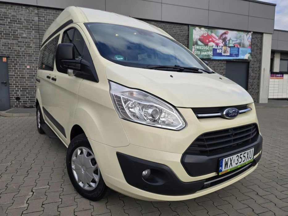 Ford Transit Custom 2.0 130KM Rej.PL L1H2 Podwyższany 9-os Tylna Kamera Cofania Bezwypadek