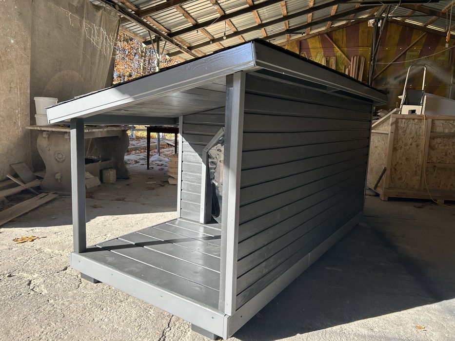 Велика утеплена буда для великих порід собак будка псам песикам собаці