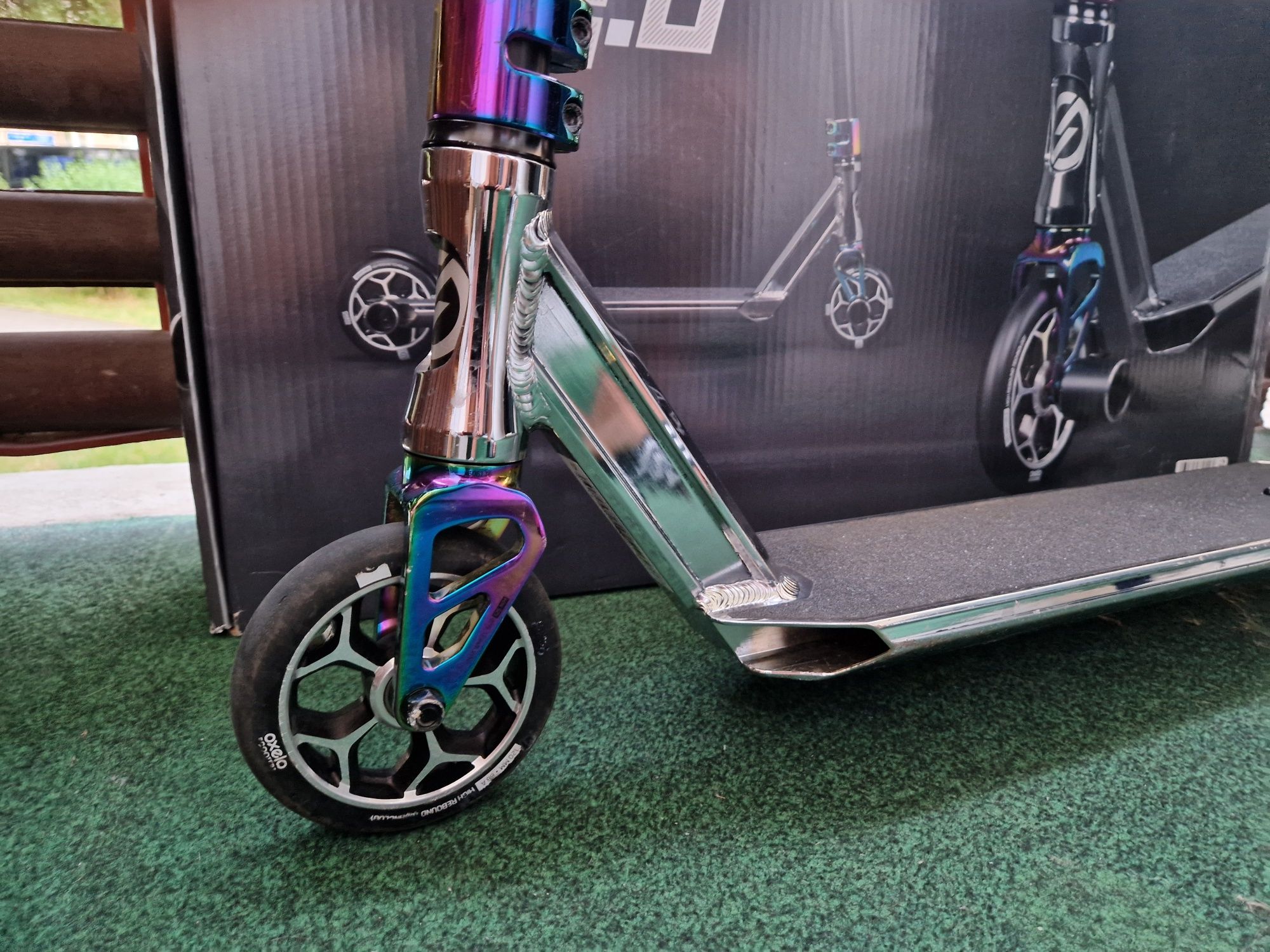Hulajnoga wyczynowa Oxelo Freestyle Mf 3.6 V5 Neo chrom