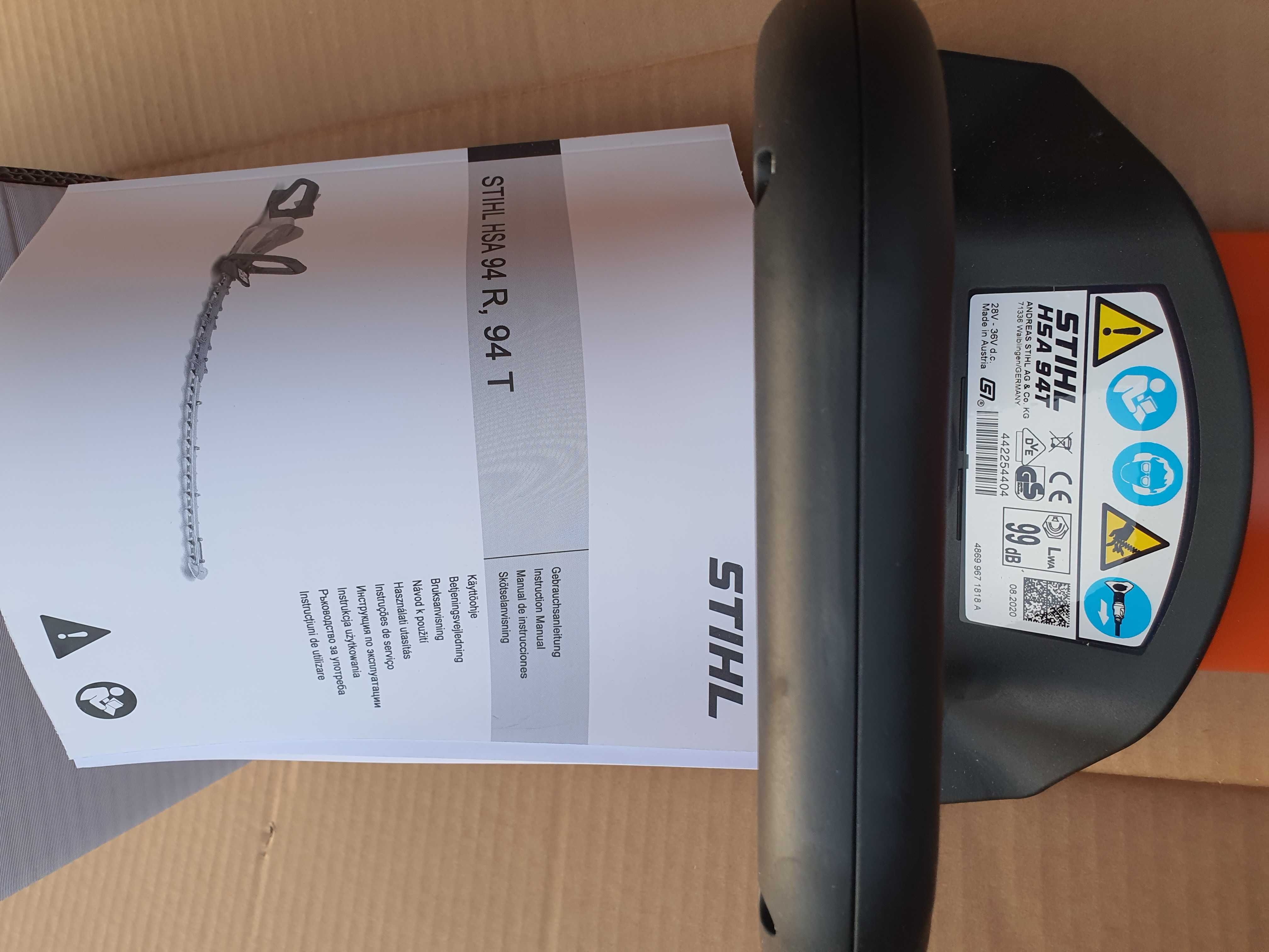 Nożyce akumulatorowe Stihl HSA 94 T NOWE !!!