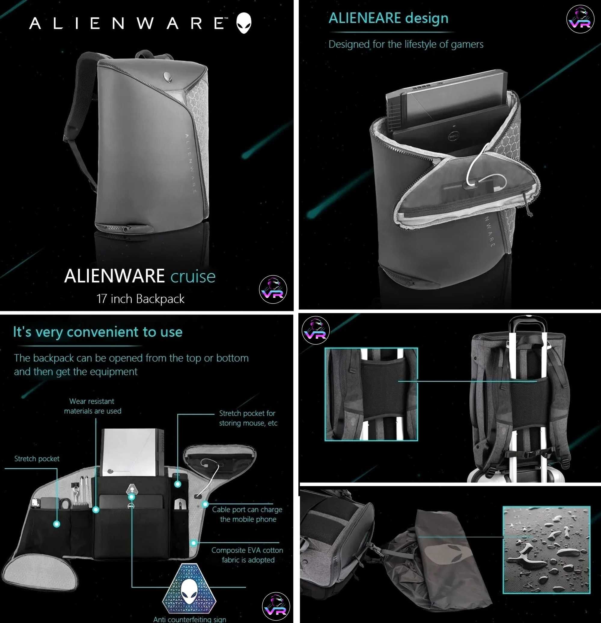 Alienware Vindicator Backpack 17,3" \ 15,6" DELL Original USA