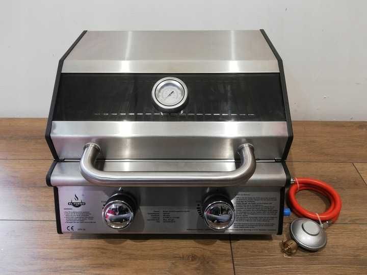 Stołowy Grill Gazowy Turystyczny Z SZYBĄ 6KW EL FUEGO JESOLO Gwarancja