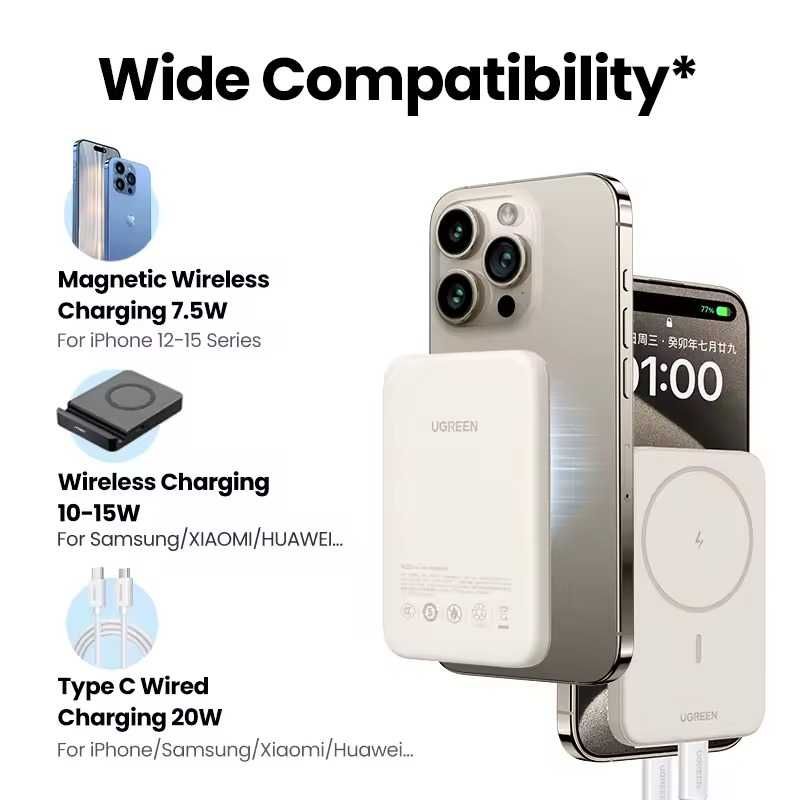 Беспроводной повербанк для айфона Power Bank 10000 павер банк магсейф
