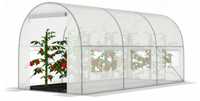 *HITT* Tunel foliowy na owoce warzywa ogrodowy 10 m² 400 x 250 biały