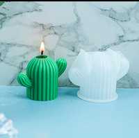 Силіконовий 3d  молд кактус для свічок чи мила + подарунок