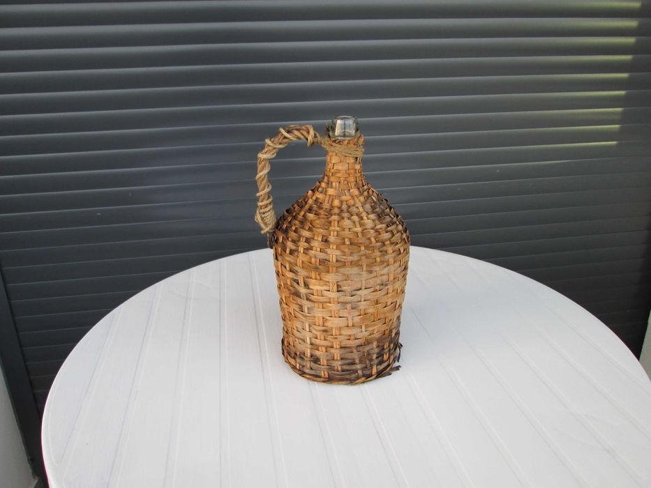 Garrafão de Vidro Empalhado de 5 Litros para Decoração