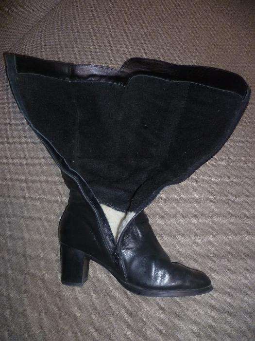 Сапоги женские, зимние, КОЖАНЫ. Чоботи жіночі, зимові, шкіра. (р.- 40)