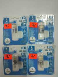 4sztuki żarówki LED G4 2W 170lumen barwa zimna