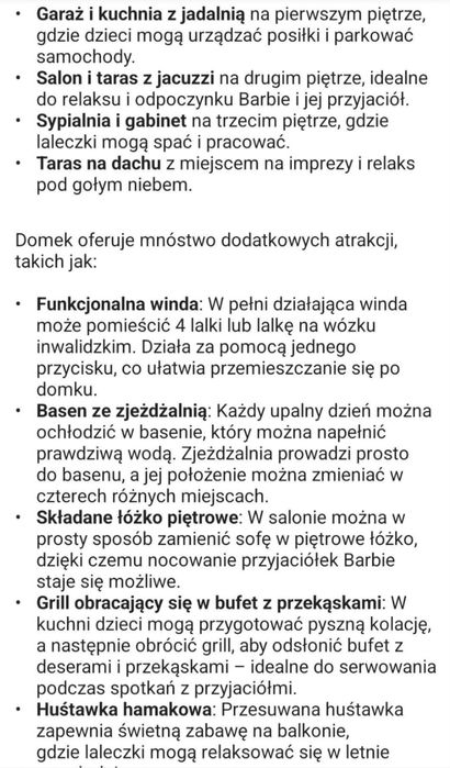 Barbie dreamhouse willa z basenem