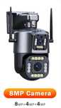 Kamera zewnętrzna 8MP obrotowa IP66 Full HD 355°x90° Wifi 10xZOOM