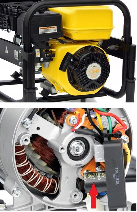 Profesjonalny Agregat Prądotwórczy 5,2kw Generator Avr Miedź Stojan Ko