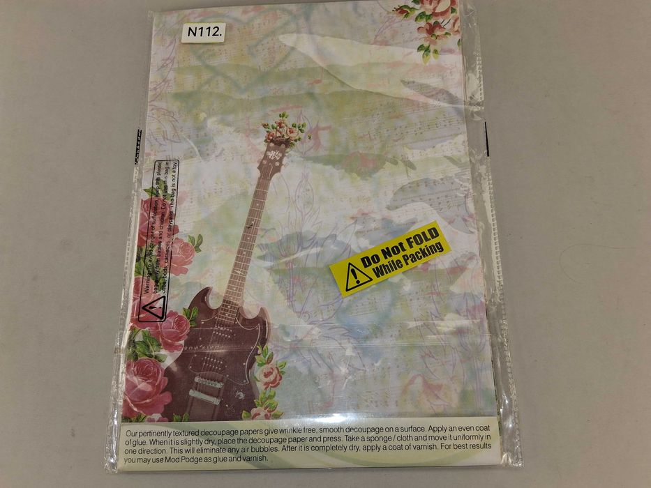 N112 Papier Do Decoupage Zestaw 8 Wzorów 70 GSM Scrapbooking CrafTreat
