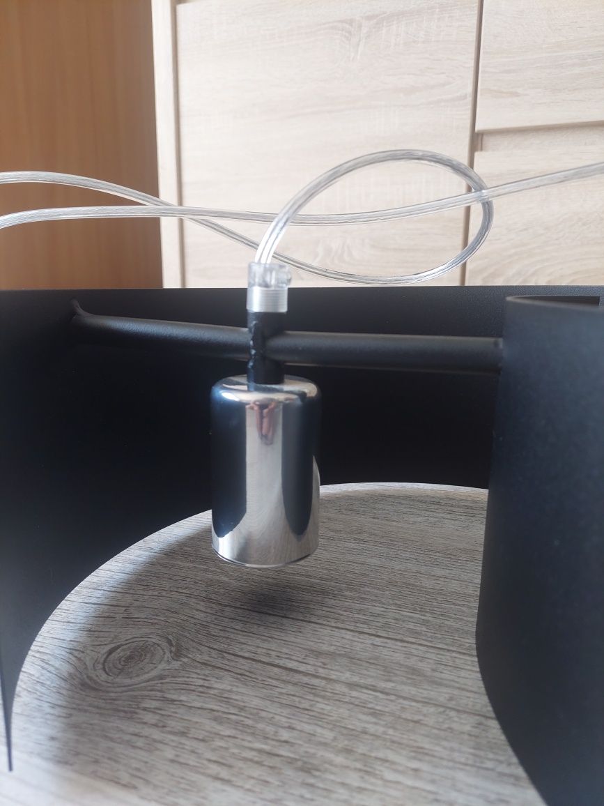 Lampa wisząca podwójna nowoczesna Vixon 44cm czarna Emibig