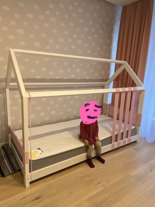 Ліжко будинок дитяче з матрацом