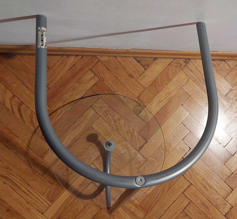 Szklano metalowy stolik nocny Ikea RY projektu Tord Björklund vintage