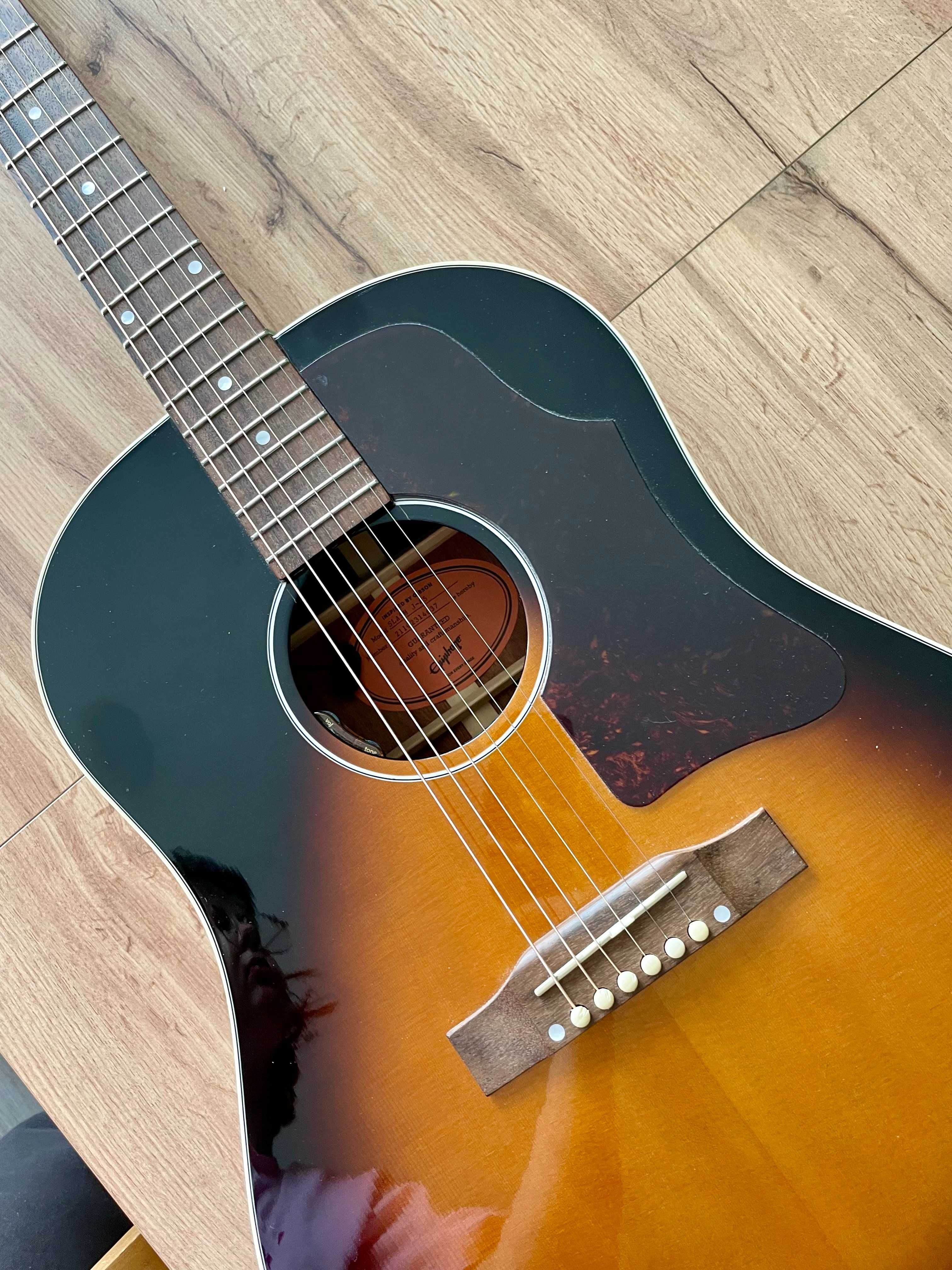 Epiphone Slash J-45 elektroakustyk – lite drewno, lutniczy setup