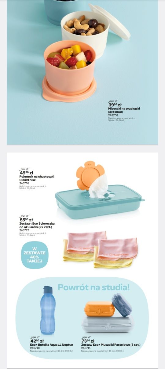 Pojemnik na mokre chusteczki tupperware