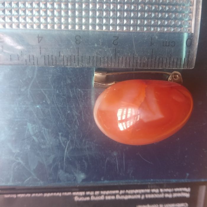 Брошь натуральний Сердолік