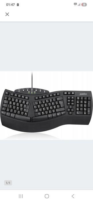 Perixx PERIBOARD-512 ergonomiczna klawiatura UKLAD NIEMIECKI