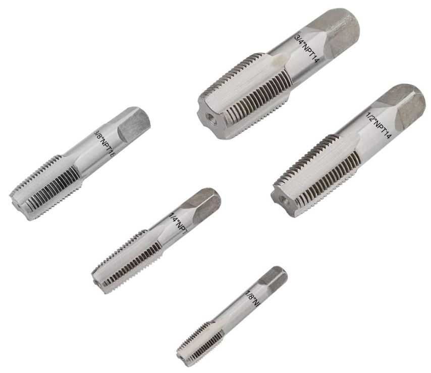 Zestaw 4 gwintowników do rur NPT GUNPLA