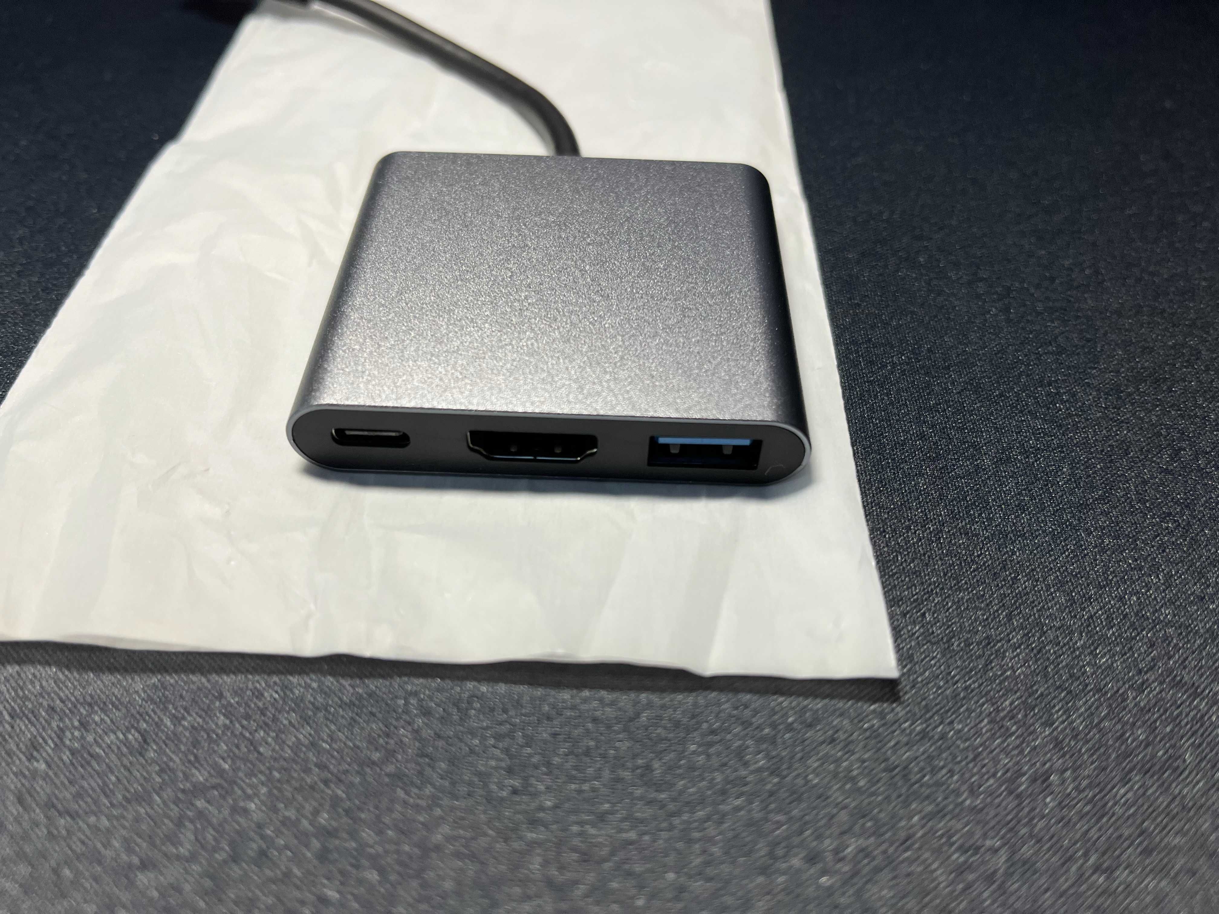 Адаптер Usb type c Hub 3 в 1 HDMI 4k Full HD хаб PD
